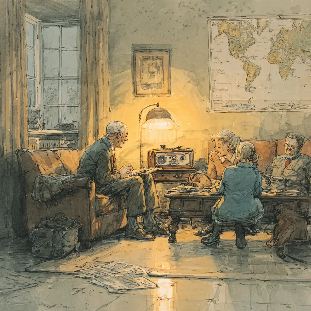 Ancient postal system illustration