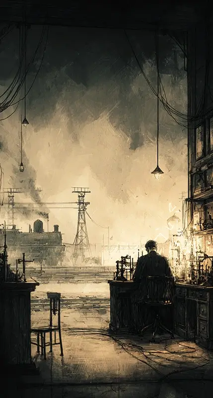 Illustration representing the lasting legacy of Morse Code in modern communication